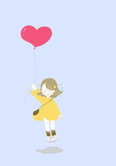 風船を持つ女の子