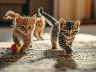 cuccioli di gatto che giocano