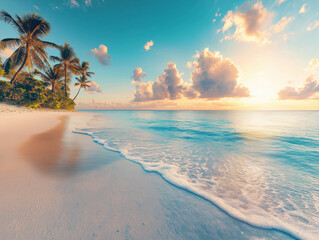 Alba su spiaggia tropicale