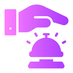 desk bell gradient icon