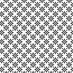 Black and white vector seamless pattern with small diamonds , star shapes ,rhombuses .Abstract black and white geometric texture .Simple minimal wide repeat background .