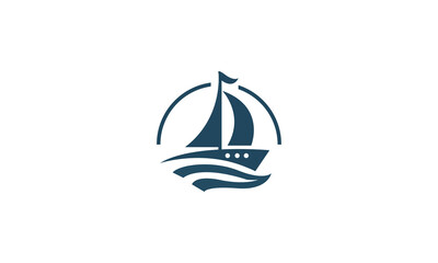 Yacht logo design vector template yacht vector illustration logo design, Sailing icon, Sea Ocean Sailing Adventure Travel Trip Transportation logo design

