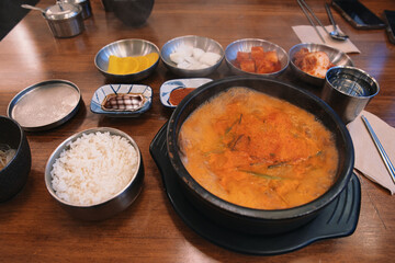 Spicy Pork Gukbap in Busan, Korea