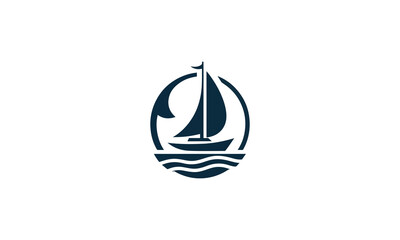 Yacht logo design vector template yacht vector illustration logo design, Sailing icon, Sea Ocean Sailing Adventure Travel Trip Transportation logo design

