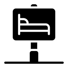 hotel sign glyph icon