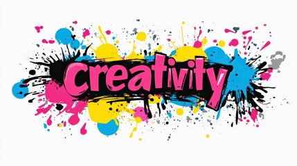 Vibrant display of creativity through colorful splatters and artistic design