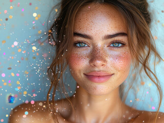 Festive New Year's Day 2025 digital confetti overlays pictures with bright and colorful confetti to enhance photos and videos for social media posts