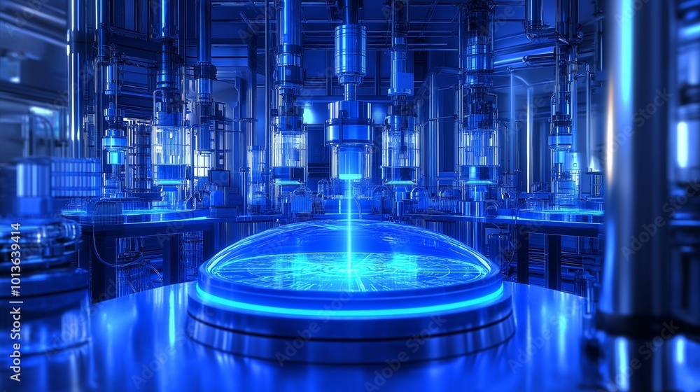 Poster a futuristic laboratory showcasing scientists experimenting with time travel and advanced quantum te
