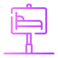 hotel sign gradient icon