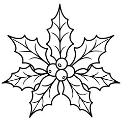 An intricate pattern of holly and berries