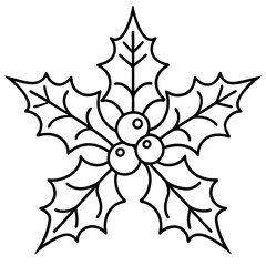 An intricate pattern of holly and berries