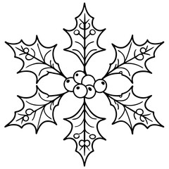 An intricate pattern of holly and berries