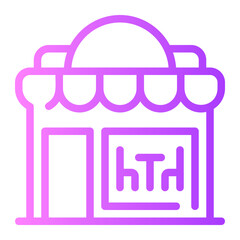 restaurant gradient icon