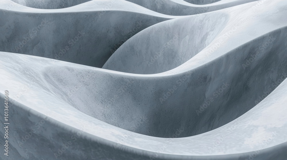 Poster abstract grey curved surface with textured pattern