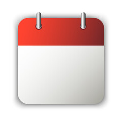 empty calendar icon Empty space for use as decoration or illustration.