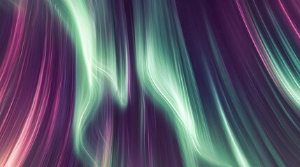 Fototapeta premium Abstract Aurora Borealis with Wavy Lines and Stars