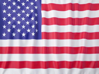 Fototapeta premium United States Flag Waving on Transparent Background