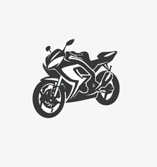 Fototapeta premium Beautiful Motorcycle Logo, Motorbike Design for Your Corporate and Business Graphic Resource or Creative Project, Ai Generative