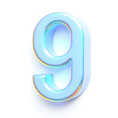 3D icon, number 9, white background vibrant colors. Generative AI