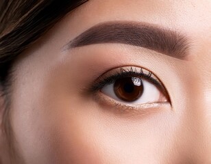 Close-up of beautiful eyes, focusing on the clarity of the eyes.