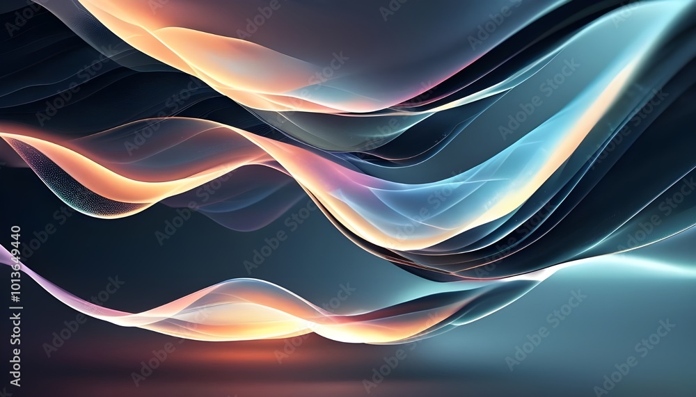 Aufkleber fractal waves of vibrant colors creating a dynamic abstract background full of energy and motion
