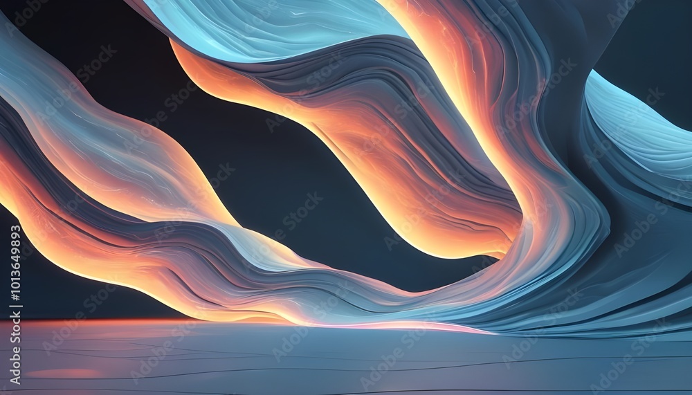 Poster a vibrant abstract fire-themed background featuring dynamic orange and yellow flames in wave-like pa