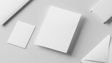 A stationery white mockup featuring a letterhead and envelope set on a clean surface, perfect for corporate branding presentations.