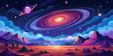 Cosmic Clouds and Swirling Stars in a Panoramic Galactic View
