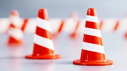 Minimalist Road Barrier Design, a closeup view of a sleek road barrier set against a clean, simple backdrop, emphasizing modern aesthetics and open space.