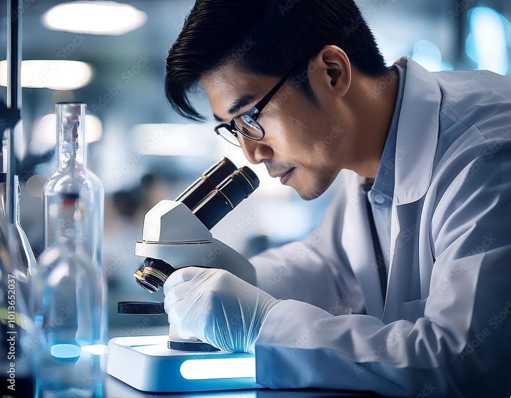 Poster a close-up of a laboratory setting showcases the cutting-edge research in science and technology tha