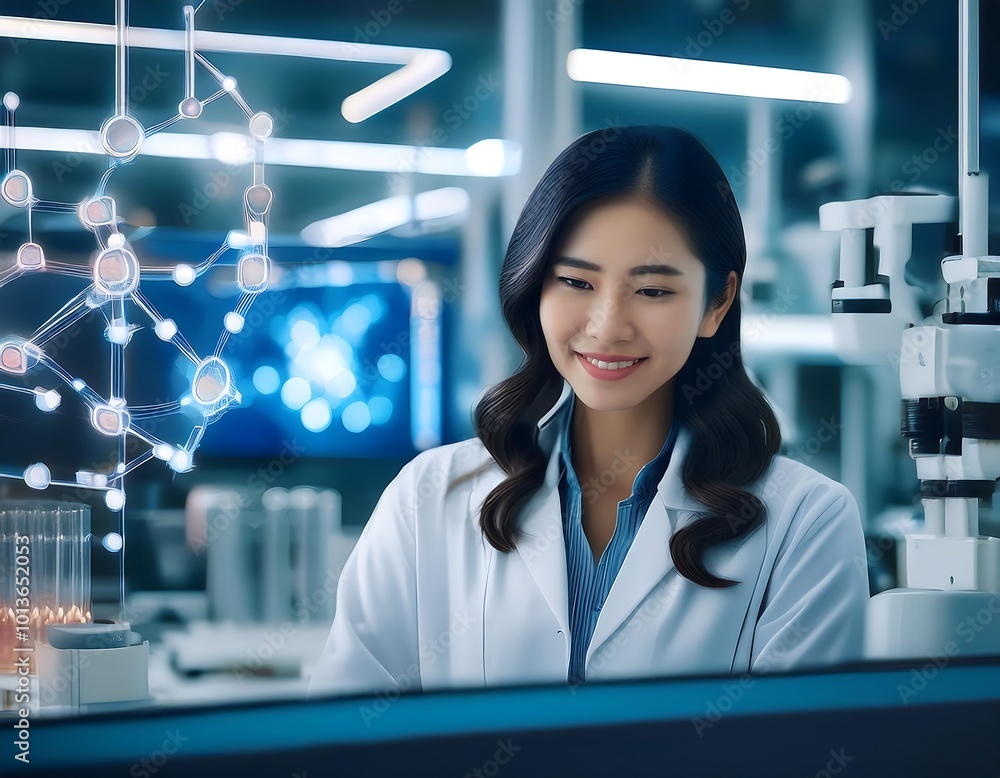 Poster a close-up of a laboratory setting showcases the cutting-edge research in science and technology tha