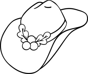 Christmas cowboy hat with holly