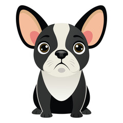 Obraz premium Adorable French Bulldogs in different Color Variations Vector Illustration