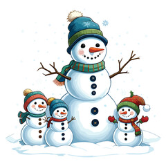 Playful Snowman Vector Illustration