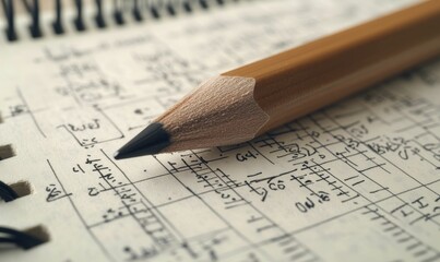 Pencil on a gridded notebook page.