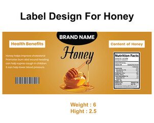 Honey Label Design for Illustrator