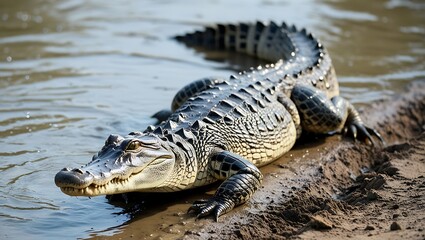 Obraz premium Explore the majestic world of alligators through this high-resolution 8K photography collection. Each image captures the raw beauty, power, and mystery of these ancient reptiles in their natural habit