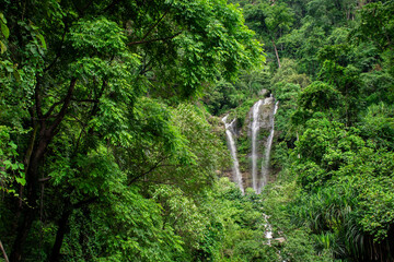 Aerial view of beautiful Himalayas Falls of Chitrey