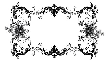 Beautiful vintage square frame isolated on white