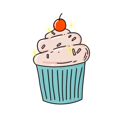 cupcake with cherry