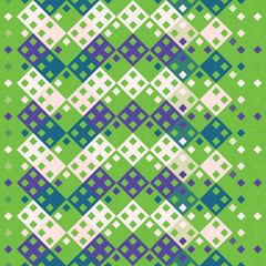 Simple glitch geometric seamless abstract pattern with playful woven summer color. Bright whimsical gender neutral bold irregular shape textile Cotton effect background. 