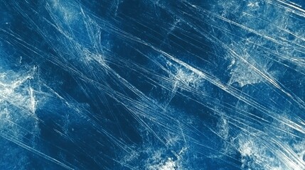 Abstract Blue and White Texture with Diagonal Lines and Scratches
