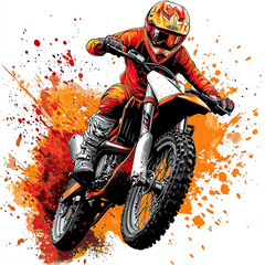 Beautiful Motorcycle Watercolor Clipart, Motorbike Colored Design for Your Corporate and Business Graphic Resource or Creative Project, Ai Generative