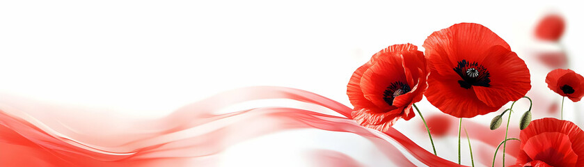 American flag and poppy with Never Forget text concept as A simple yet impactful abstract vector featuring an American flag and a poppy isolated on a white background. The text Never Forget is include