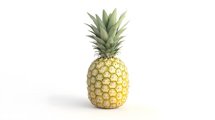  Fresh Whole Pineapple on a Light Background