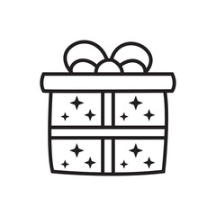 Customer gift isolated icon, client gift box vector symbol