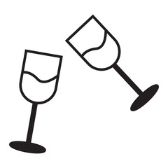 vine glass icon vector sign symbol