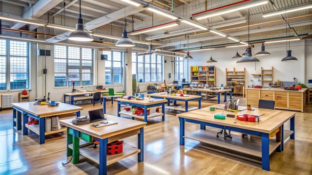 Innovative makerspace where creativity meets technology and collaboration, innovative, makerspace
