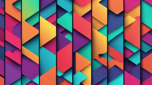 Stop motion animation, corporate multicolored background with gradient panels, abstract vector backgrounds