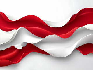 Naklejka premium Flat Glossy Indonesian Flag Background with Subtle Military Symbols for Dignified Hari Pahlawan Banners | Polished Vector Illustration for Ads